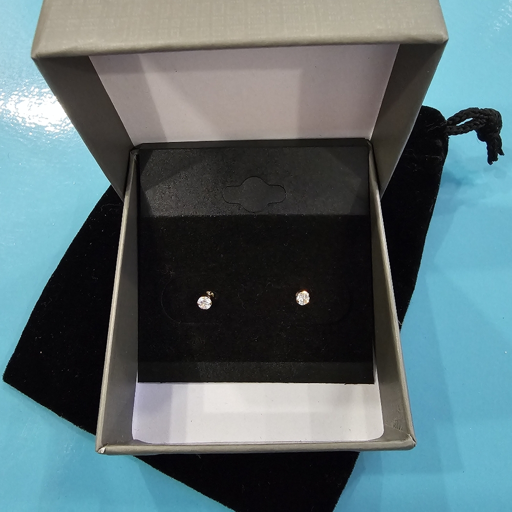 NWT Elegant Gold Stud Earrings